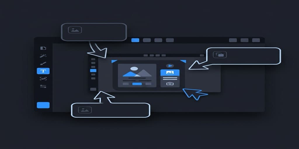 Screenify Studio editor showing the Annotate panel and floating text boxes positioned over a video capture
