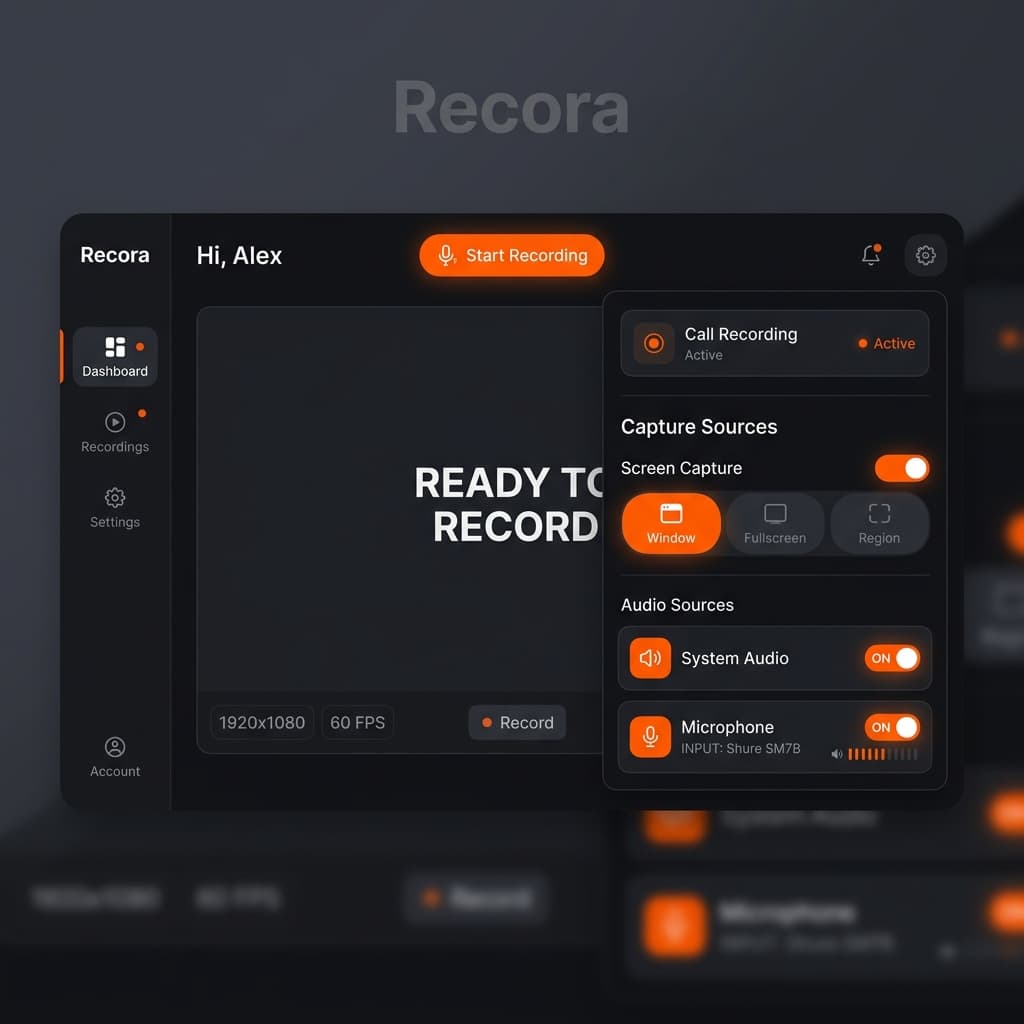 Screenify Studio call recording setup via Window capture