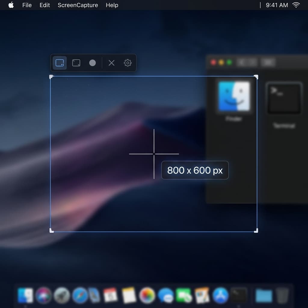 CleanShot X overlay UI demonstrating the scrolling capture feature