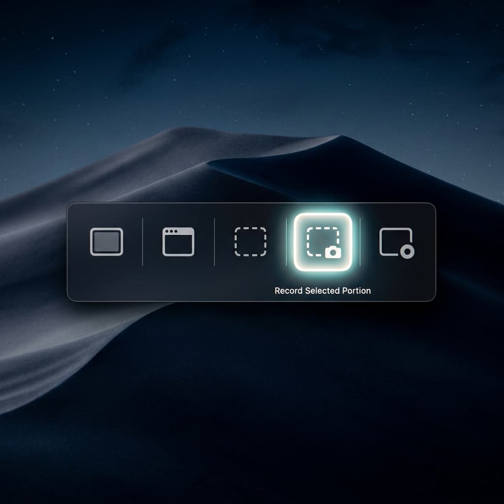 macOS Screenshot Toolbar custom area selection