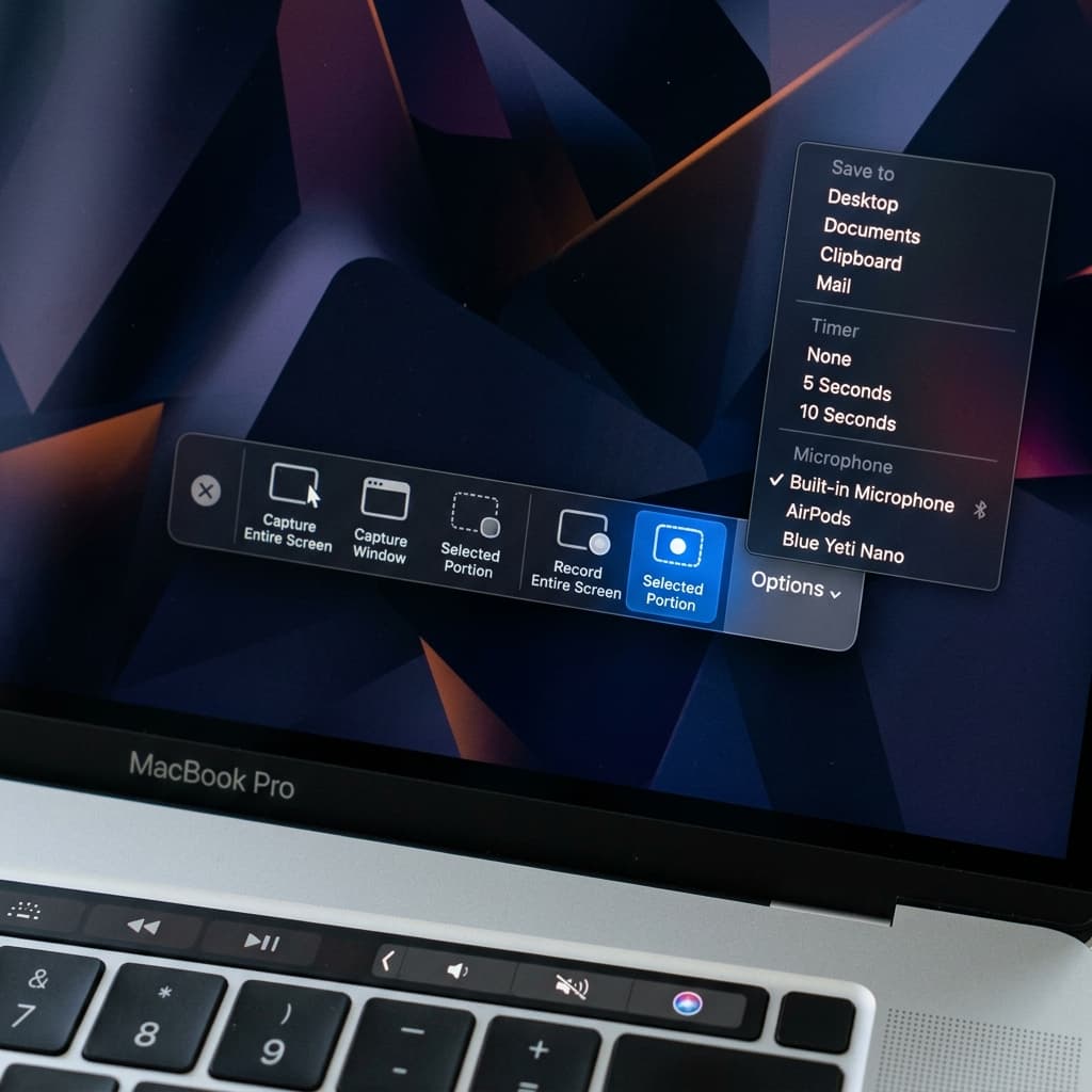 macOS Screenshot Toolbar microphone options