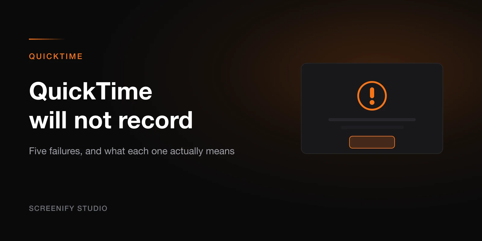 QuickTime Error While Recording Your Screen? Fixes