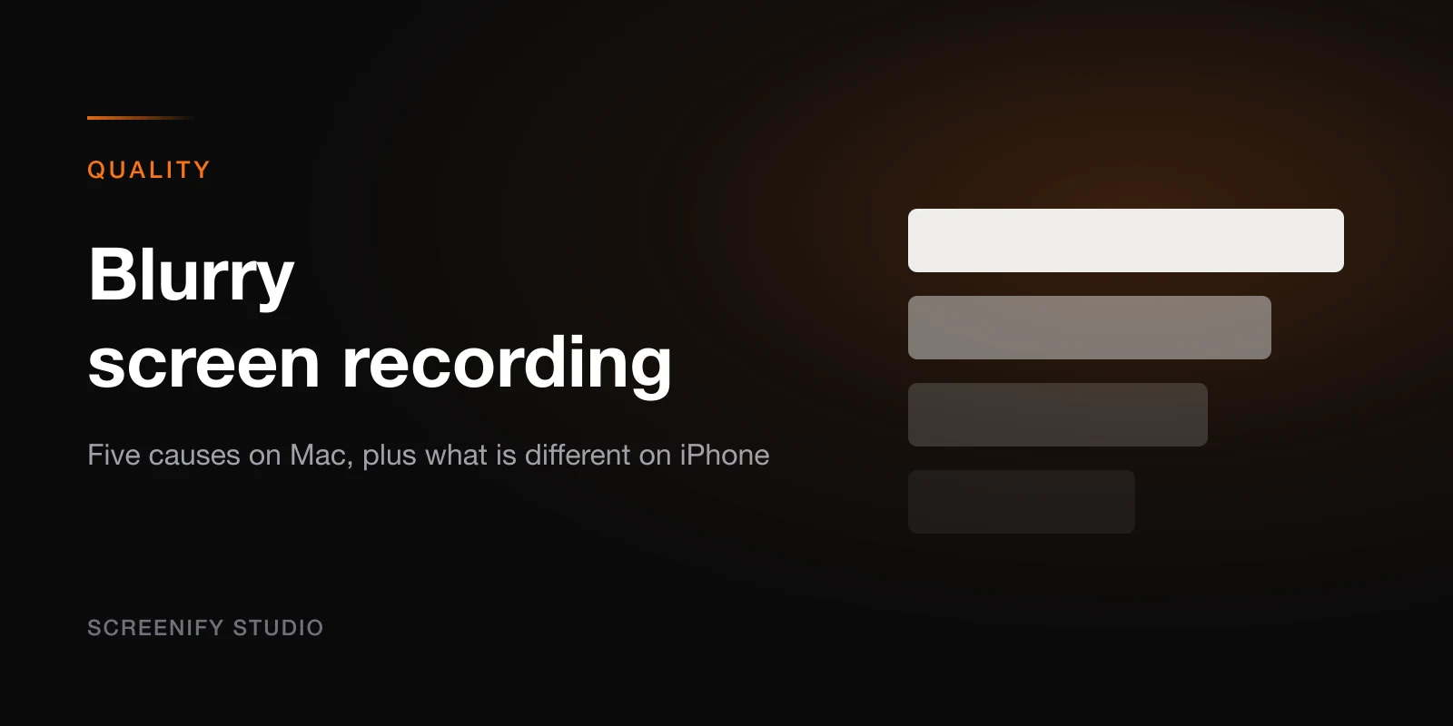 Why Is My Screen Recording Blurry? Mac and iPhone