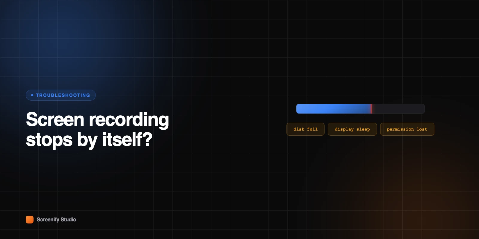 Screen Recording Stops By Itself on Mac