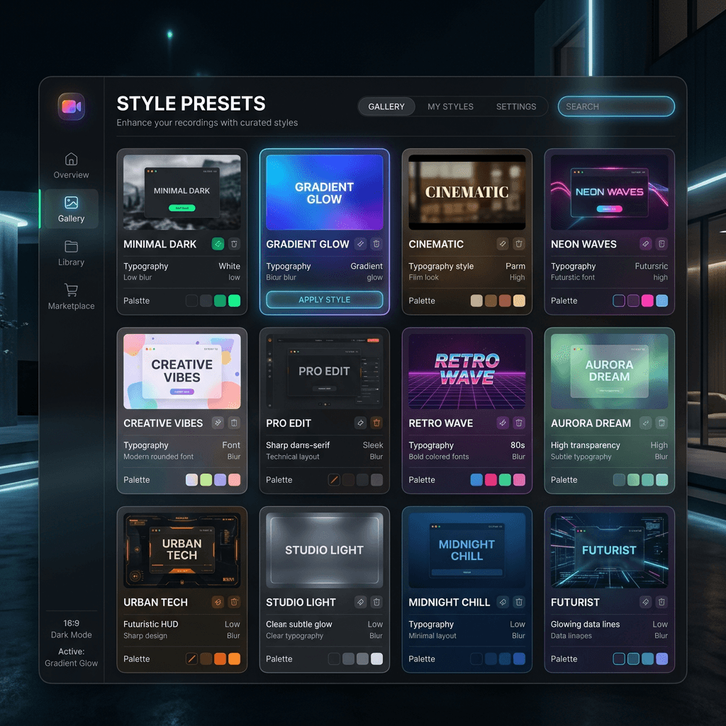 Introducing Style Presets: One-Click Professional Aesthetics