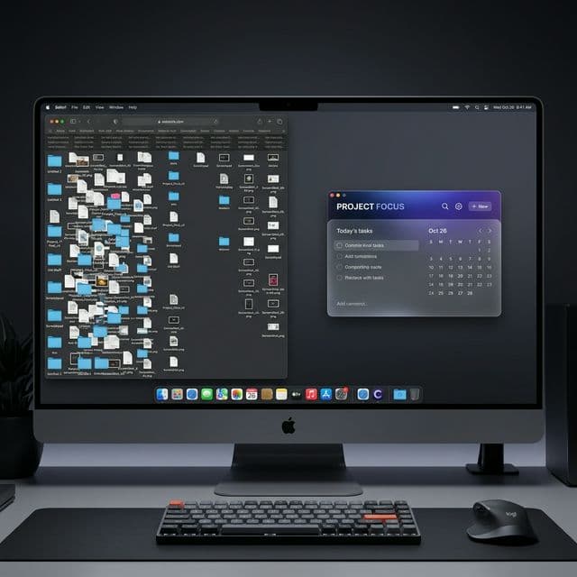 Cluttered vs Clean Desktop