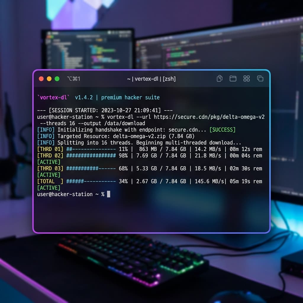 macOS Terminal executing a yt-dlp VOD download command