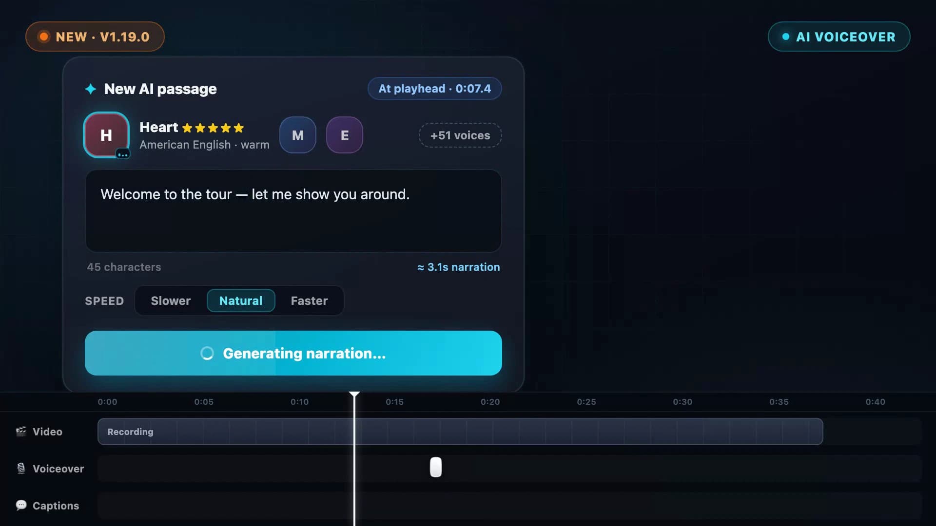 AI Voiceover: Type a Script, Hear Your Video Narrated
