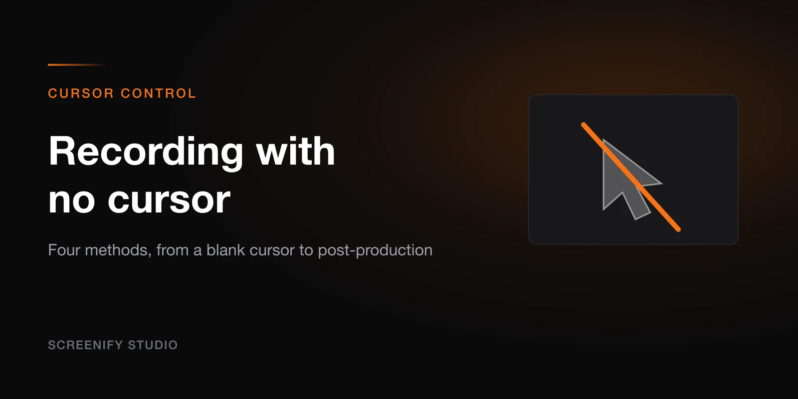 How to Hide Cursor in Screen Recordings