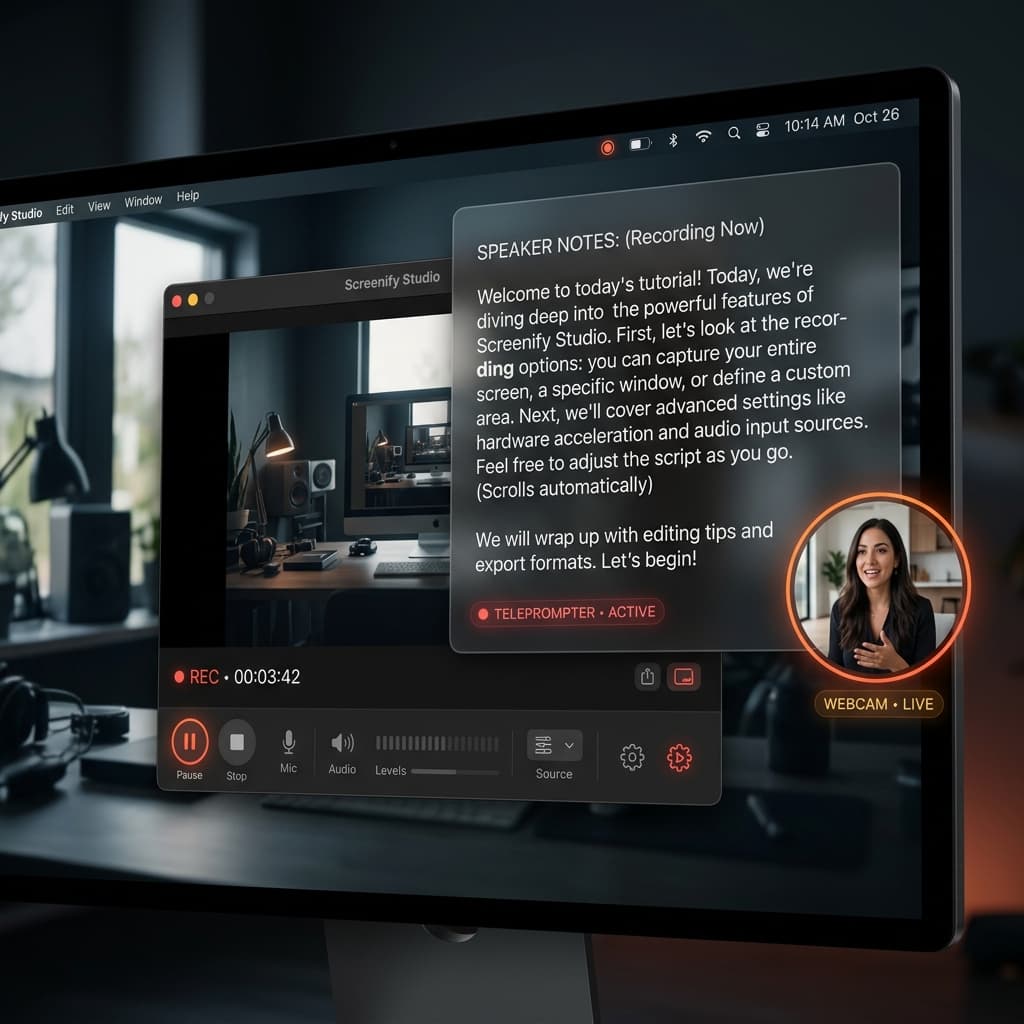 Speaker Notes: A Built-In Teleprompter for Recordings